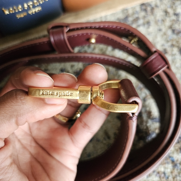 Kate Spade Dark Merlot Multicolor Quilted Leather Boxxy Bag - Picture 11 of 11